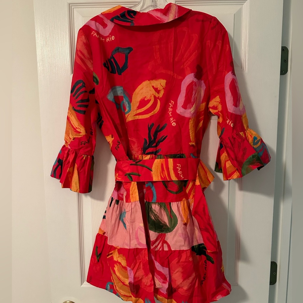 FARM Rio Mixed Fruits Ocean Mini Dress - Picture 4 of 9